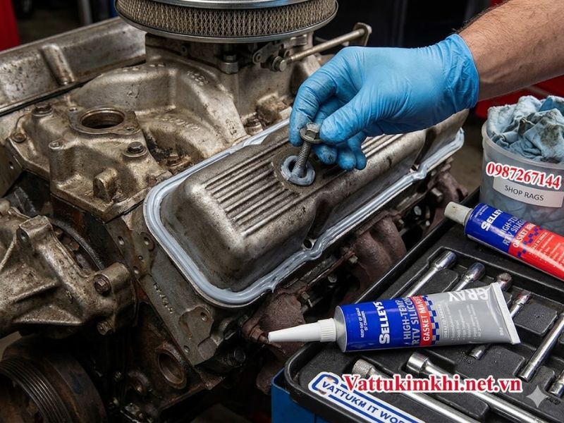 keo gasket maker lam kin dong co o to xe may