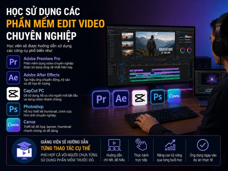 Nội dung khoá học Edit Video chuyên nghiệp tại Minh Dương Media