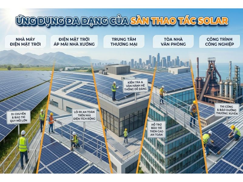 Ứng dụng của sàn thao tác solar