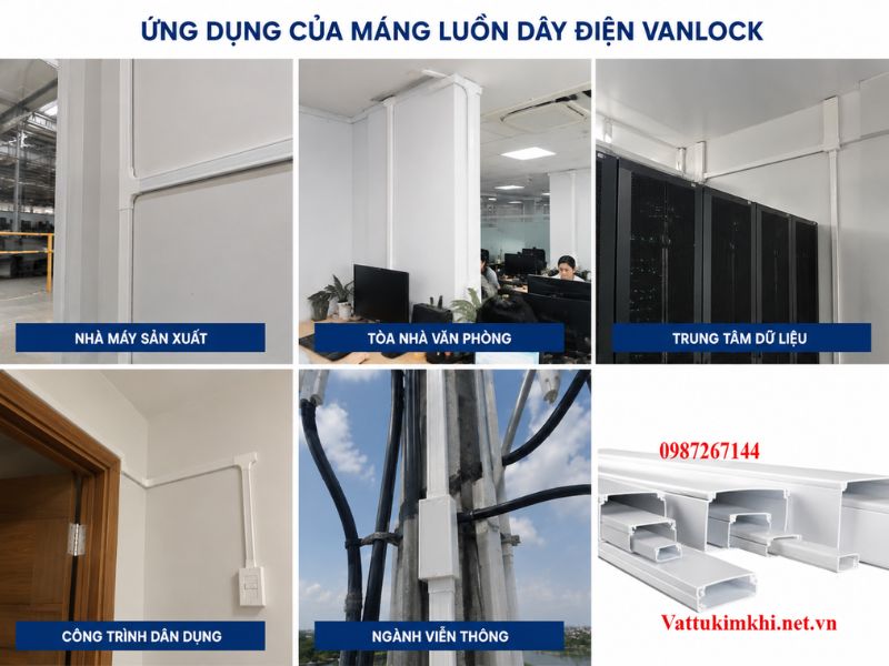 Ứng dụng của máng luồn dây điện Vanlock