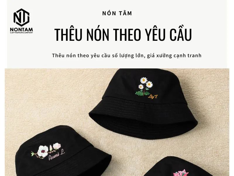 Thêu nón theo yêu cầu – Xu hướng quảng bá thương hiệu được nhiều doanh nghiệp lựa chọn