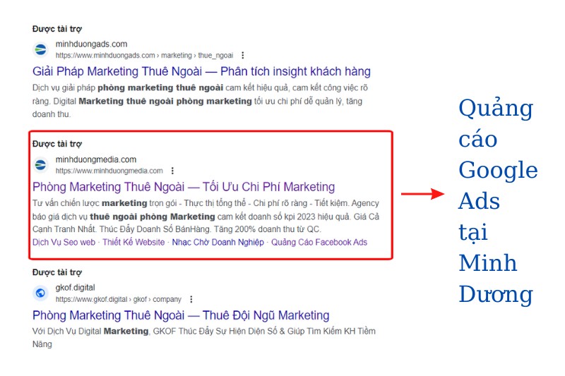 Dịch vụ chạy quảng cáo google tại Minh Dương Media