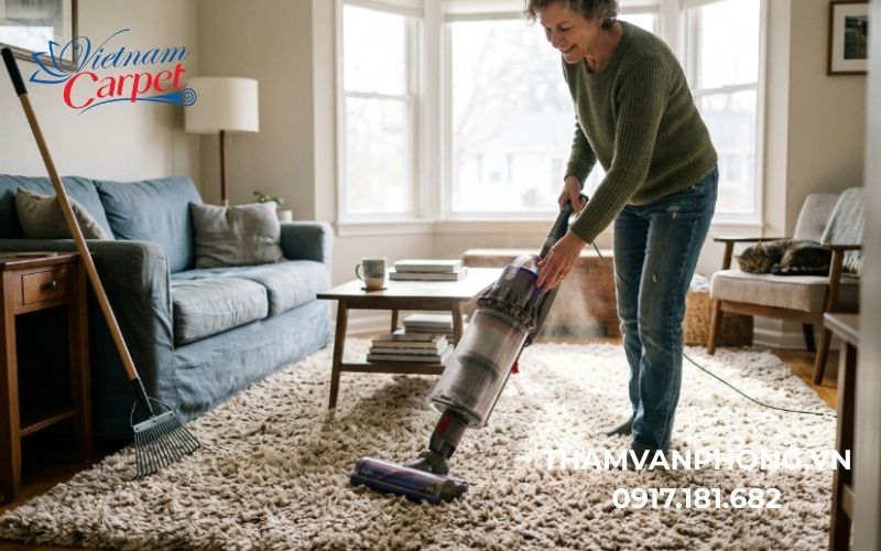 Cách bảo quản thả xù phòng khách