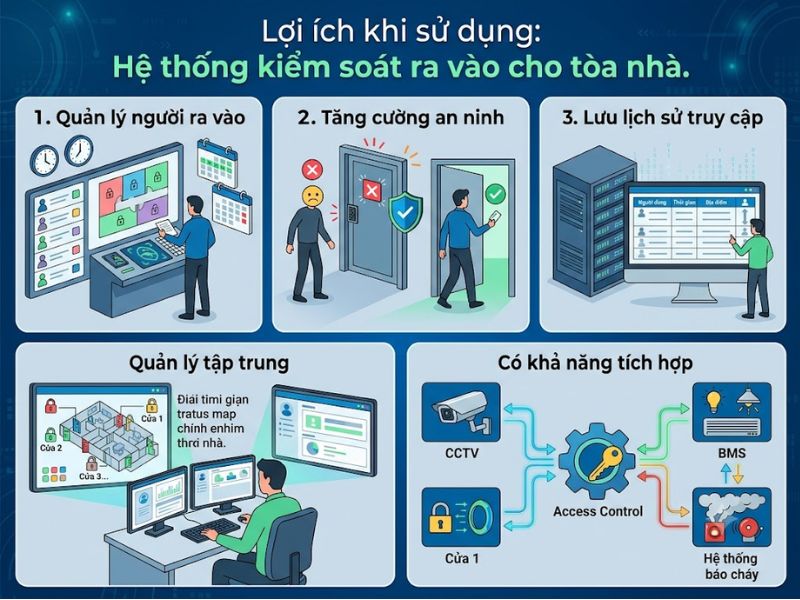Lợi ích của hệ thống kiểm soát ra vào