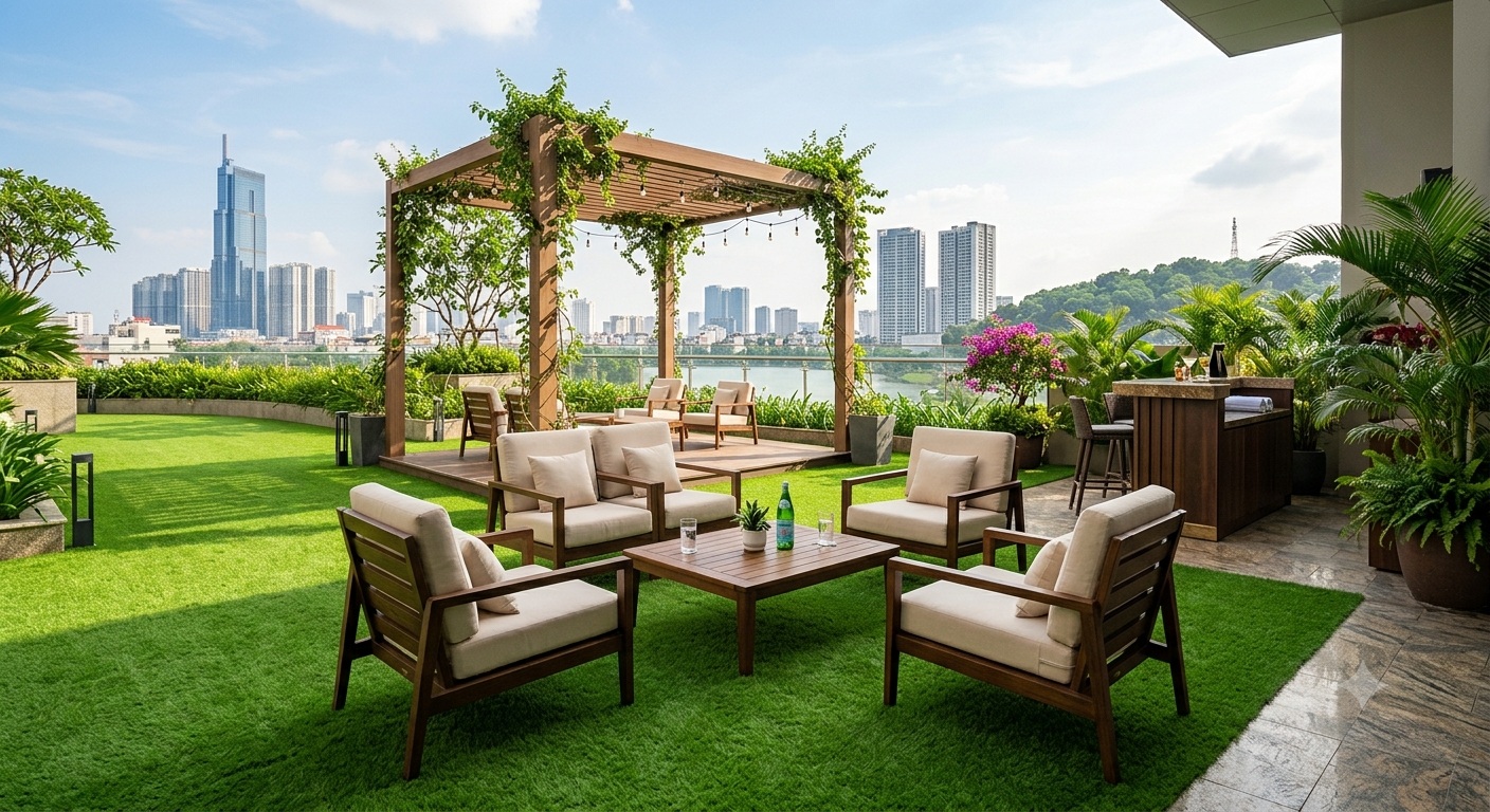 Thảm cỏ nhân tạo cao cấp