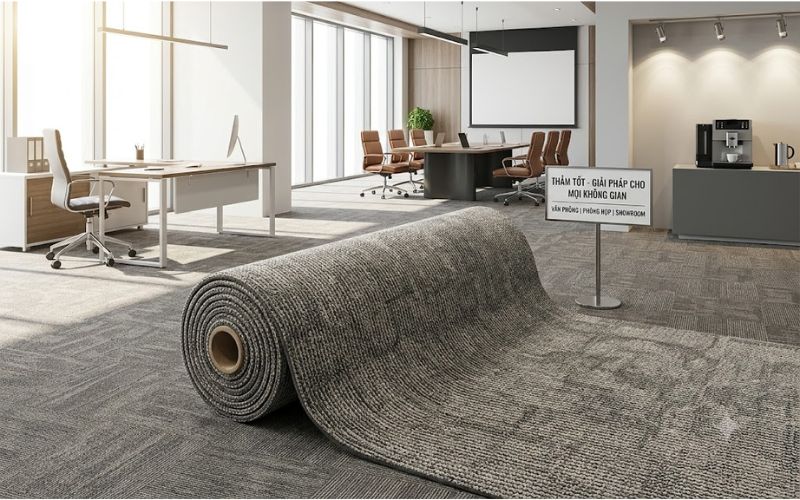 Thảm cuộn trải sàn giá rẻ cho văn phòng