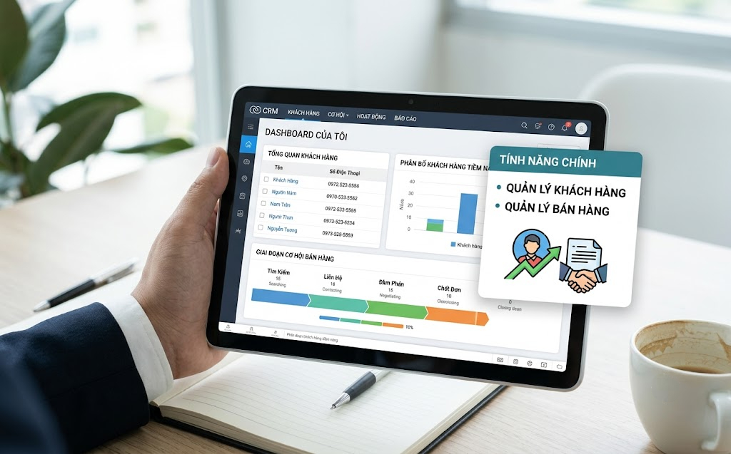 Tính năng Zoho CRM quản lý khách hàng và bán hàng
