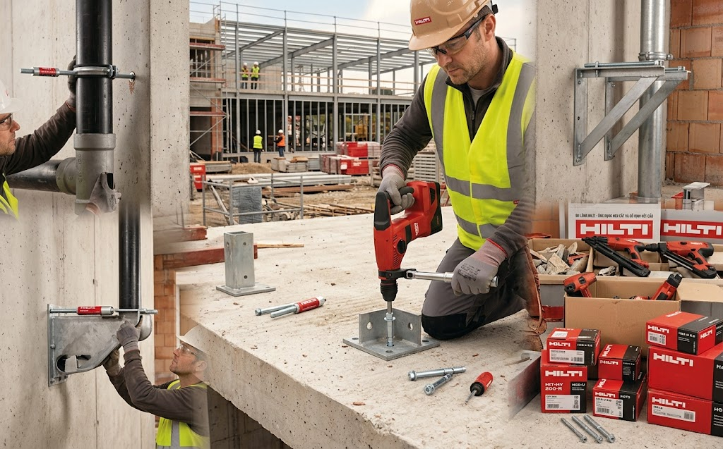 Ứng dụng bu lông Hilti trong công trình