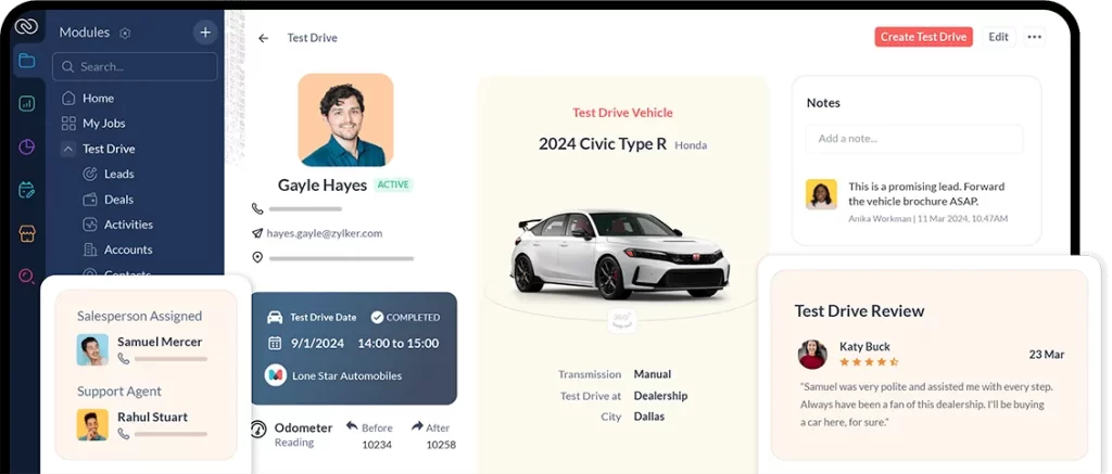 Zoho CRM quản lý bán hàng