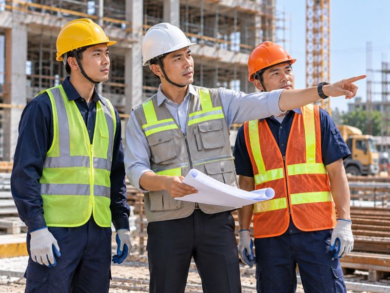 Áo gile bảo hộ cho kỹ sư và công nhân công trường