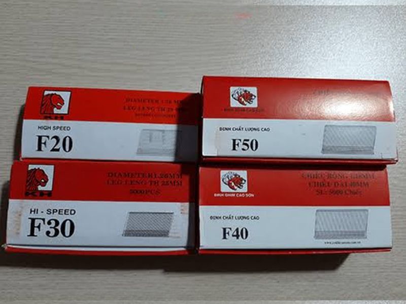 Đinh F dùng trong công việc cố định vật liệu