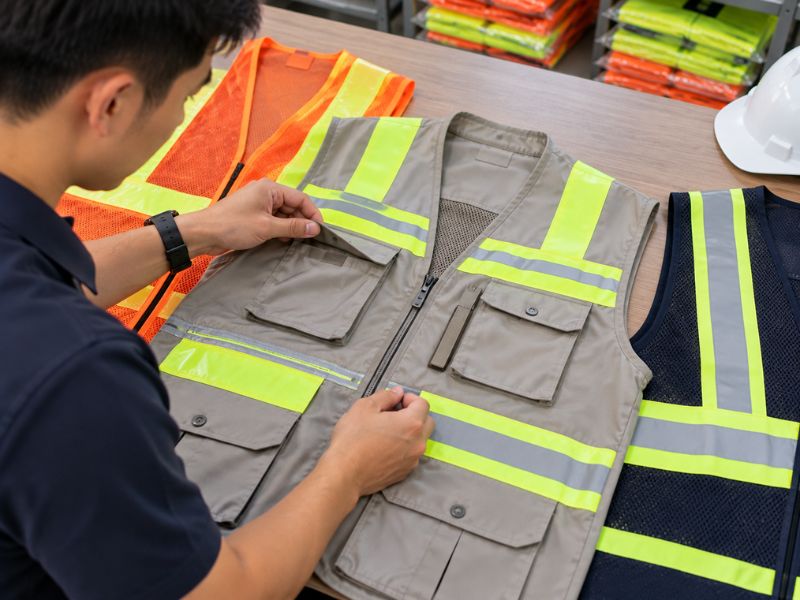 Kiểm tra áo gile bảo hộ trước khi mua