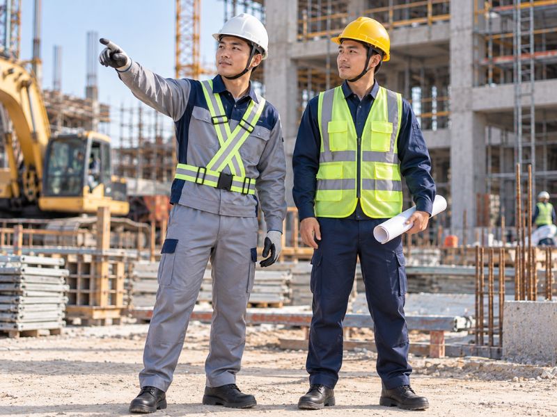 So sánh áo phản quang dây chéo và áo gile phản quang