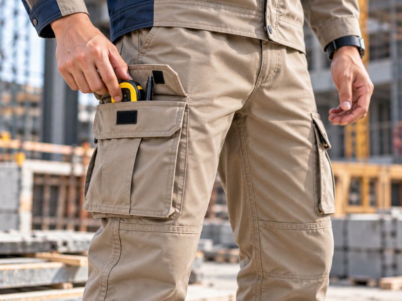 Túi hộp quần bảo hộ kaki nam